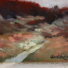 Oil on Wood “Pathway Landscape”, “Moors II”