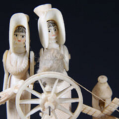 French Prisoner of War Carved Bone “Spinning Jenny”, circa 1800