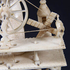 French Prisoner of War Carved Bone “Spinning Jenny”, circa 1800
