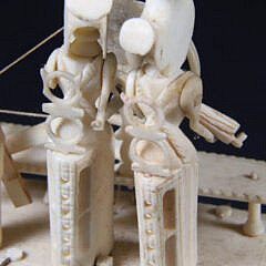 French Prisoner of War Carved Bone “Spinning Jenny”, circa 1800