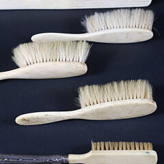Fifteen Bone and Silver Handle Brushes and Forks, Etc.,19th Century / 20th Century