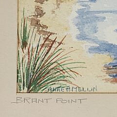 Vintage Anne H. Mellin Watercolor “Brant Point, Nantucket”