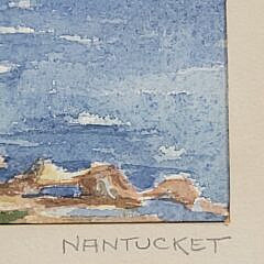 Vintage Anne H. Mellin Watercolor “Brant Point, Nantucket”