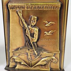 Vintage Mid Century New Bedford Whaleman Statue Bookends