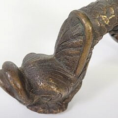 Antique Cast Bronze Dolphin Fish Door Knocker
