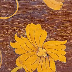 Fine 19th C. Mahogany Satinwood Floral Inlaid Serving Tray
