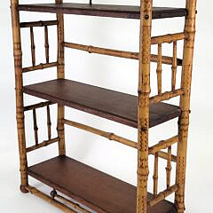 Antique  Bamboo Table Top Shelf Etagere. 19th Century