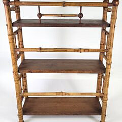 Antique  Bamboo Table Top Shelf Etagere. 19th Century