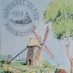 1959 Ruth Haviland Sutton Nantucket 300th Birthday Lithograph