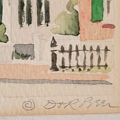 Doris and Richard Beer Miniature Nantucket Watercolor “Macy House”