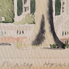 Doris and Richard Beer Miniature Nantucket Watercolor “Macy House”
