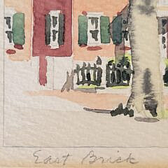Doris and Richard Beer Miniature Nantucket Watercolor “East Brick”
