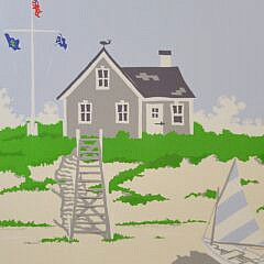 Eric Holch “Beach Cottage” Nantucket Serigraph Print