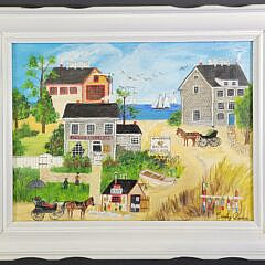 Vintage Emily Pierce Nantucket Folk Art Painting
