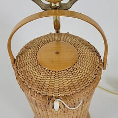 Vintage Nantucket Basket Lamp