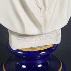 Antique French Porcelain Bust of Voltaire
