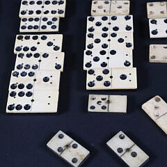 Assortment of Forty-two Bone Dominoes, 19th Century