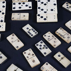 Assortment of Forty-two Bone Dominoes, 19th Century