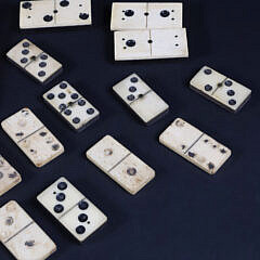 Assortment of Forty-two Bone Dominoes, 19th Century