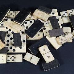 Assortment of Forty-two Bone Dominoes, 19th Century