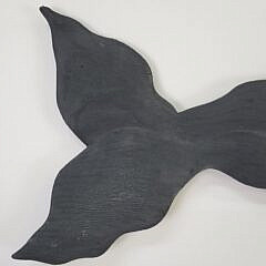 Folk Art Carved and Painted Sperm Whale Plaque