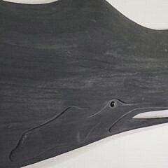 Folk Art Carved and Painted Sperm Whale Plaque