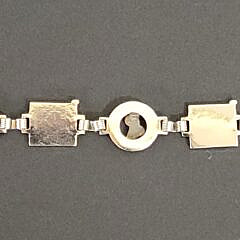 Vintage Sterling Silver & Enamel Nautical Signal Flags Sweetheart Bracelet