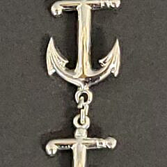 Vintage Sterling Silver Nautical Anchor Sweetheart Bracelet
