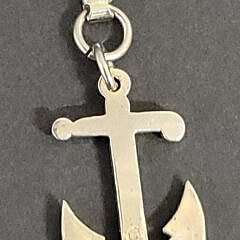 Vintage Sterling Silver Nautical Anchor Sweetheart Bracelet