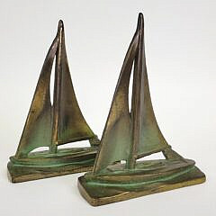 1538-1865 Sailboat Bookends A