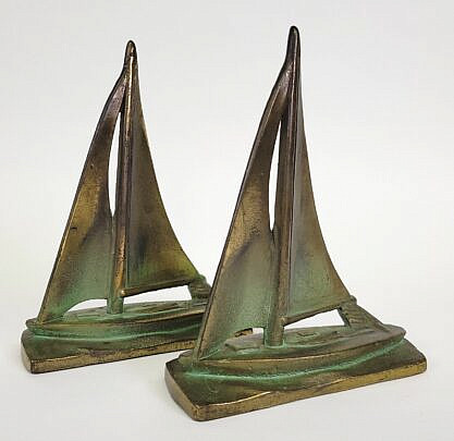 1538-1865 Sailboat Bookends A