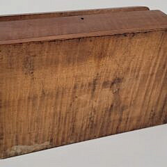 Antique Carved Solid Tiger Maple Storage Box