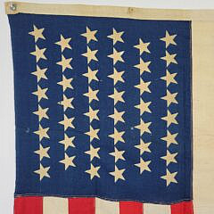Antique 46 Star United States American Flag