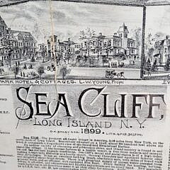 1899 Birdseye View Map of Sea Cliff Long Island, New York