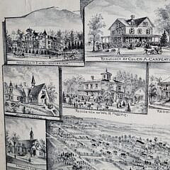 1899 Birdseye View Map of Sea Cliff Long Island, New York