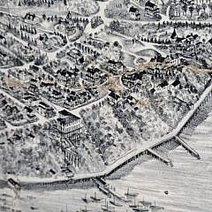 1899 Birdseye View Map of Sea Cliff Long Island, New York