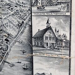 1899 Birdseye View Map of Sea Cliff Long Island, New York