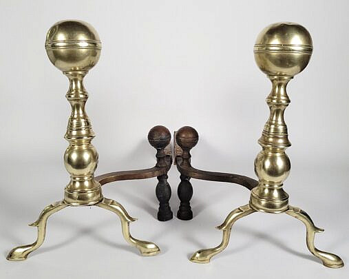 1553-1865 Ball Andirons A