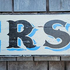 Antique Style Painted Wood Oysters Trade Sign