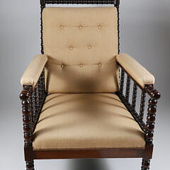 Creme Upholstered Bobbin Chair