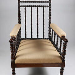 Creme Upholstered Bobbin Chair