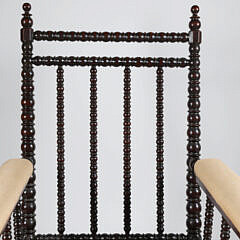 Creme Upholstered Bobbin Chair