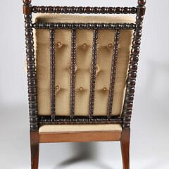 Creme Upholstered Bobbin Chair
