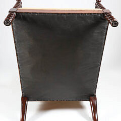 Creme Upholstered Bobbin Chair