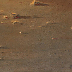 Robert Bushong Acrylic on Board, Sunset on Hummock Pond, circa 1964