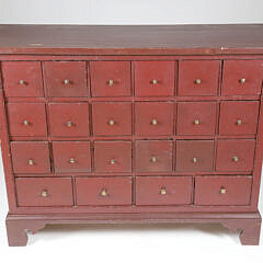 19-4148 Red Stained Pine Apothecary Chest A 9960 JPG
