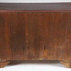 Red Stained Pine Apothecary Chest, 19th Century