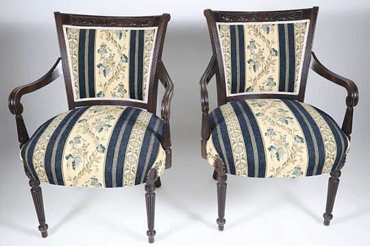 19-5510 Pair Upholstered Open Armchairs A 9893 JPG
