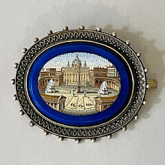 2-5297 Micro Mosaic Brooch St Peters Basilica A IMG_9231