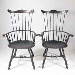 20-4148 Pair Windson Armchairs A 9911 JPG